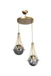 Begüsa Lapis 2-Light Antique-Smoked Glass Chandelier 3