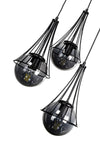 Begüsa Lapis 3-Black-Smoke Globe Glass Chandelier 4