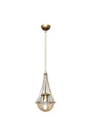 Begüsa Lapis Single Antique Honey Globe Glass Chandelier 2