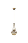 Begüsa Lapis Single Antique Honey Globe Glass Chandelier 3