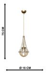 Begüsa Lapis Single Antique Honey Globe Glass Chandelier 5