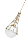 Begüsa Lapis Single Antique White Globe Glass Chandelier 2