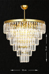 Avizemoda Linsa 55 Cm Crystal Glass Stone Luxury Chandelier - (Gold Gilding) 2