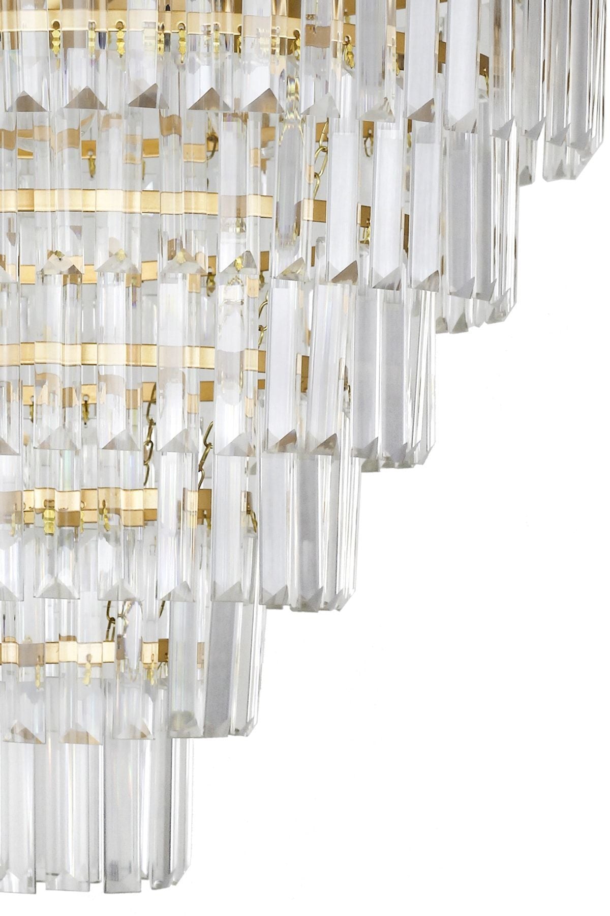 Avizemoda Linsa 55 Cm Crystal Glass Stone Luxury Chandelier - (Gold Gilding) 5