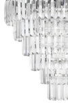 Avizemoda Linsa 55 Cm Crystal Glass Luxury Chandelier - (Silver Gilt) 4