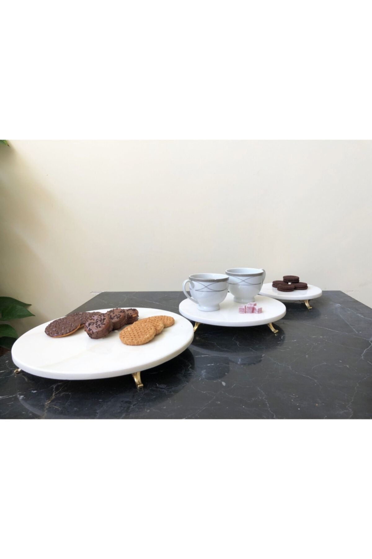 Modestmar Natural Marble 3-Piece Serving Set 6