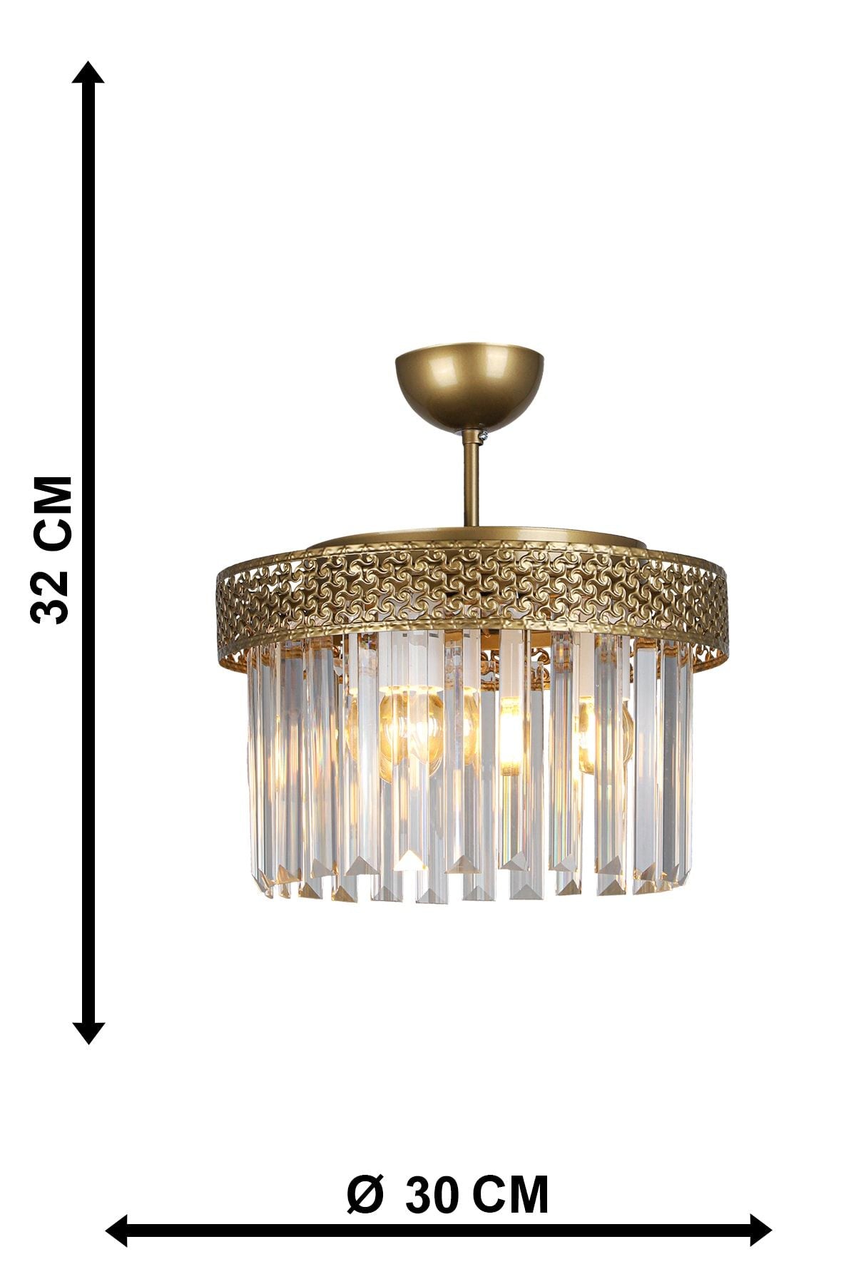 Begüsa Sitrus 3-Lü Antique Lux Crystal Chandelier 5