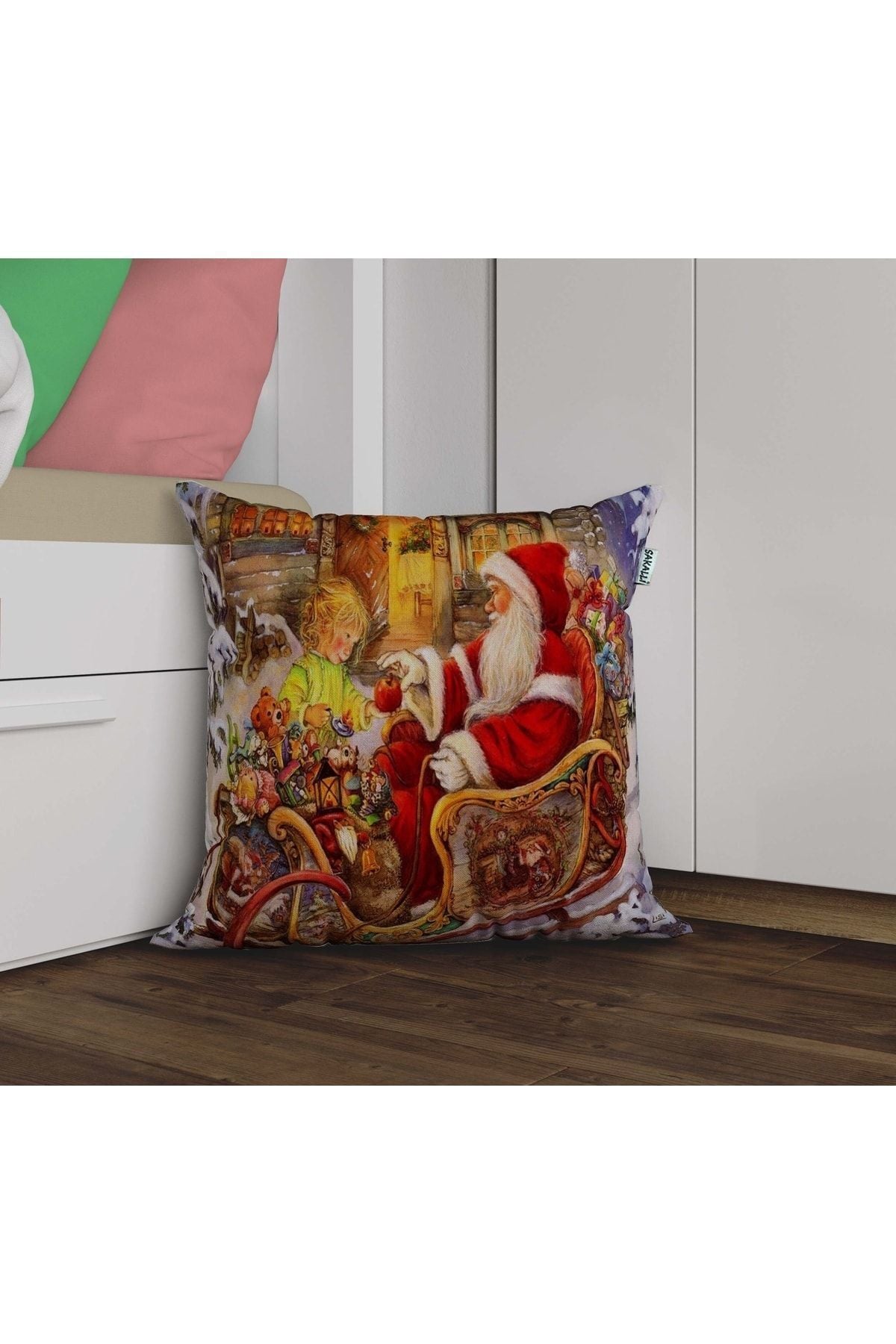 Sakallı Christmas Gift 3D Digital Printed Decorative Pillow Cover 1