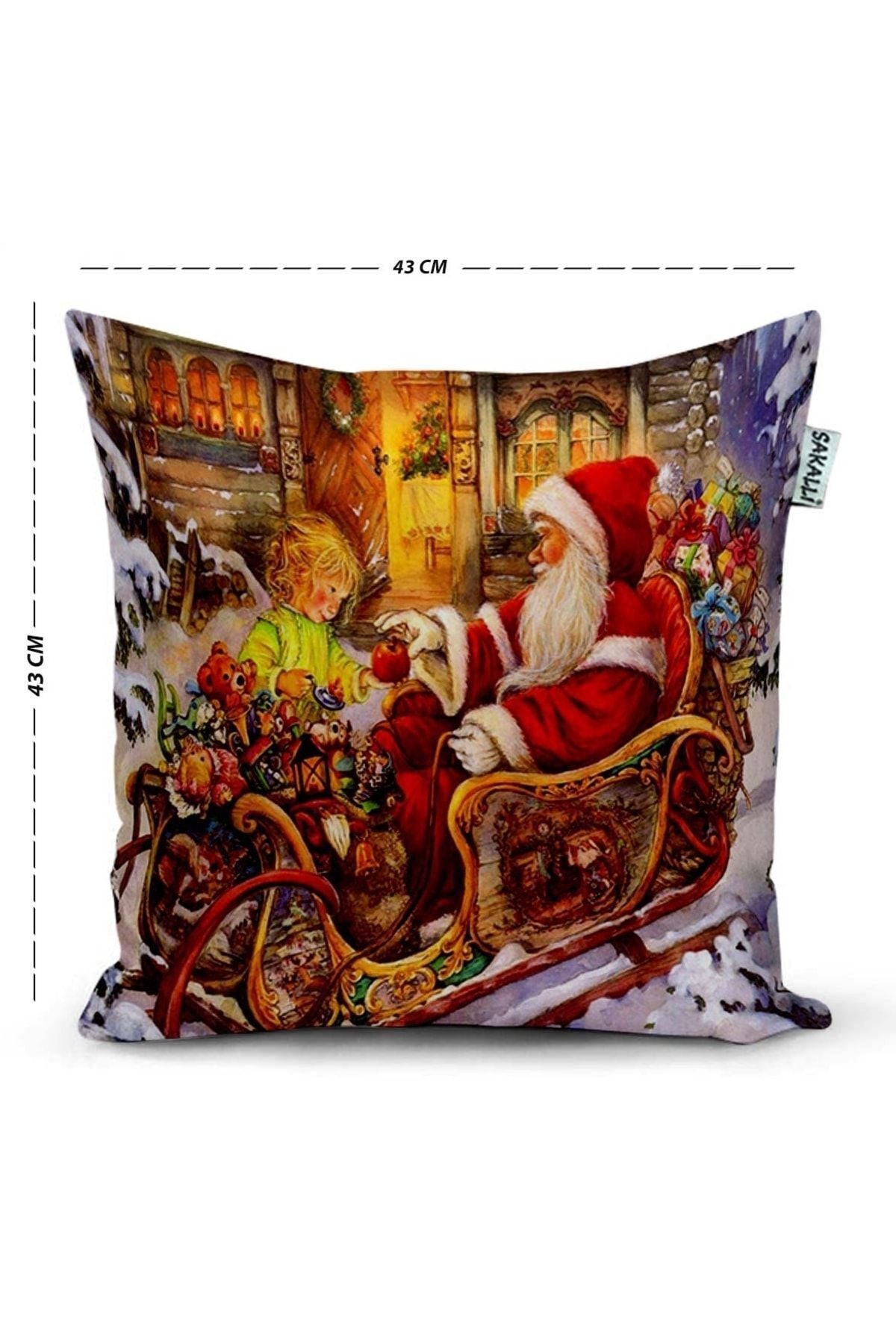 Sakallı Christmas Gift 3D Digital Printed Decorative Pillow Cover 3