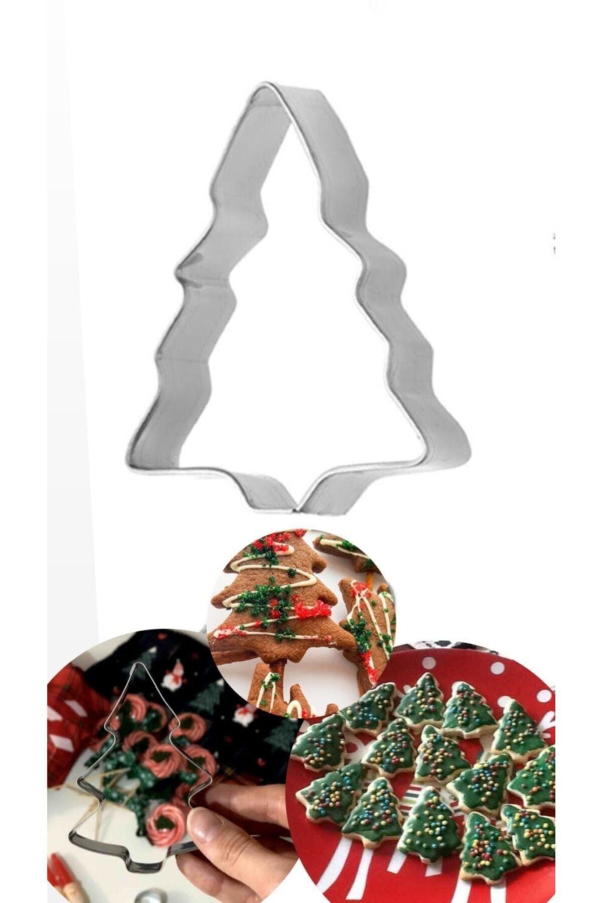 Bayev Metal Christmas Special 3-Piece Cookie Cutter Set Tree Star Heart Merry Christmas 2