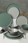 Keramika Mat Gray - Matte Green Nordic Dinner Set for 6 People 24 Pieces 6