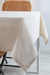 Bedinn Naturel Tablecloth Plain Cotton Linen Authentic 1