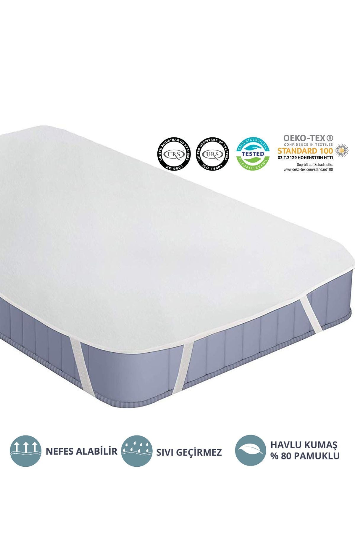 CARETEX Waterproof Fitted Towel Fabric Mattress Protector 1