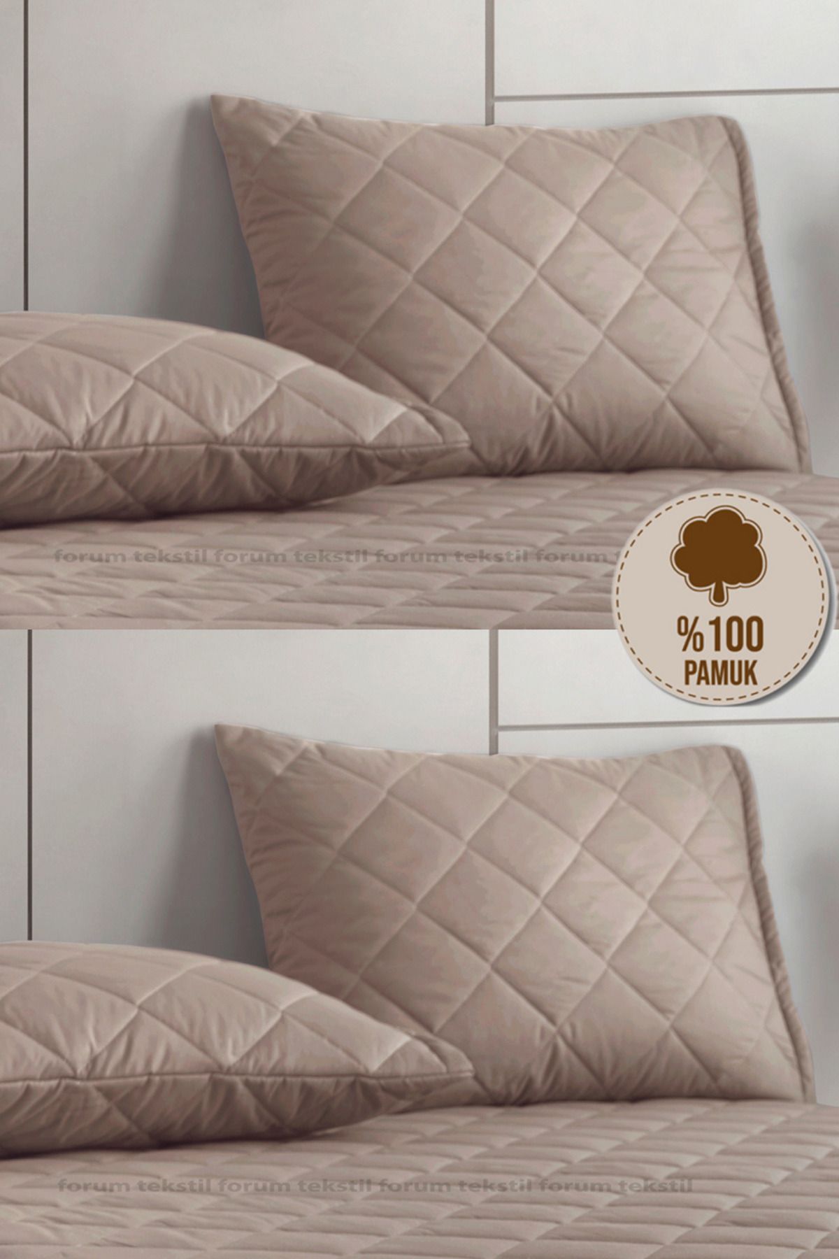 Formeya Alez Brown Set of 4 100% Cotton Pillow Protector 1