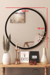 Miss Aksesuar Bella Decorative Console, Wall Mirror Black 59 Cm 5