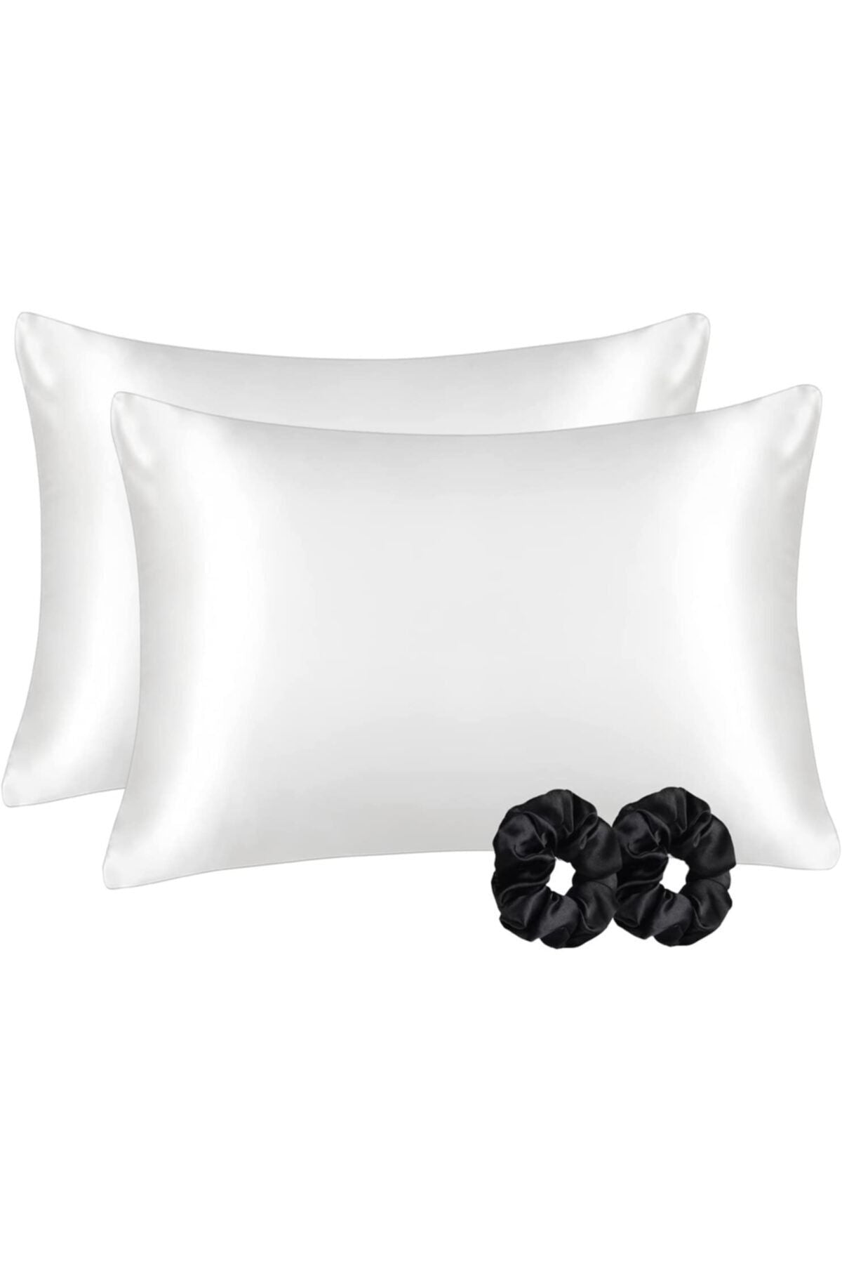 Tinybabyconcept 100% Silk Satin 50x70 Cm 2 Pillowcases & 2 Hair Ties 1