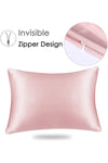 Tinybabyconcept 100% Silk Satin 50x70 Cm 2 Pillowcases & 2 Hair Ties Pink Color 3