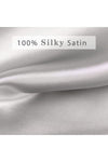 Tinybabyconcept 100% Silk Satin 50x70 Cm 2 Pillowcases & 2 Hair Ties Grey Color 3