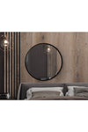 NİSAN DEKOR Decorative Black-Edged Round Mirror 70x70 Cm 3