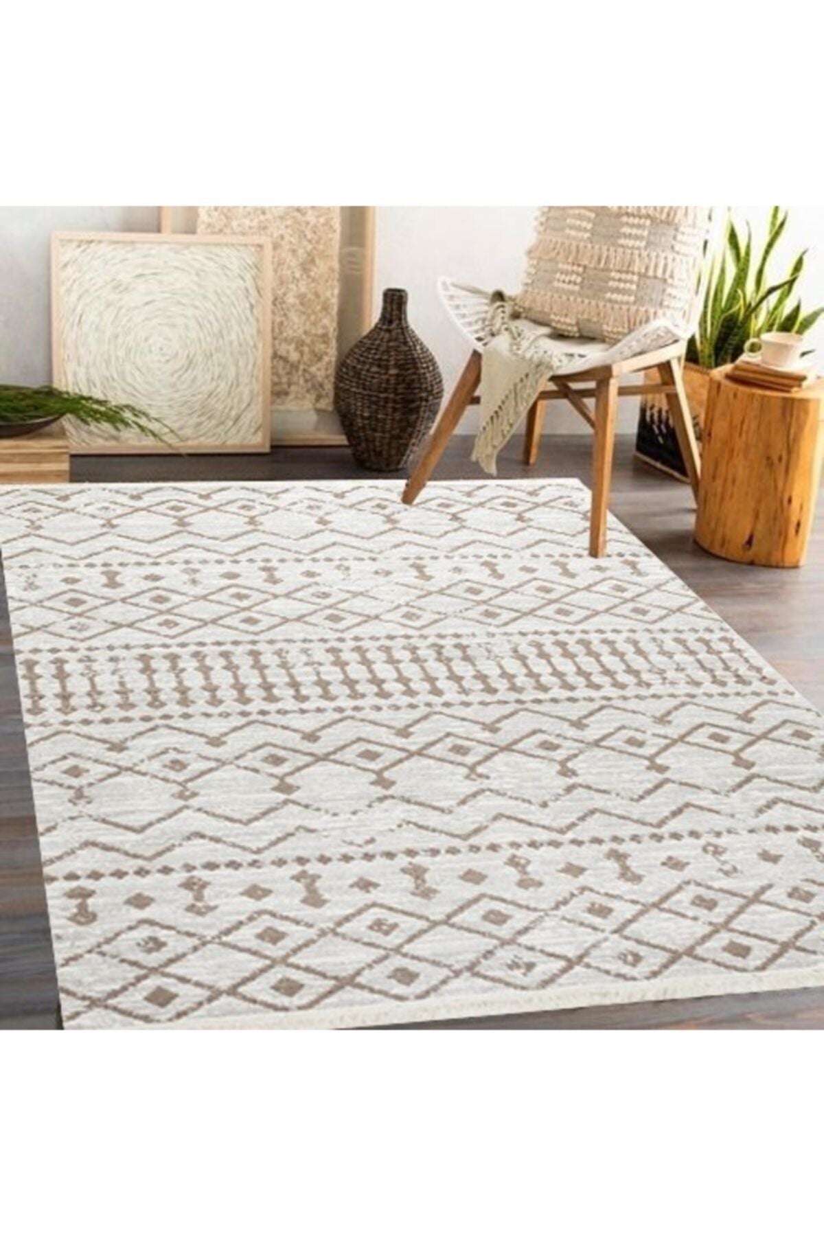 SARAZ HALI Bohem Series Double-Sided Woven Cotton Rug 1