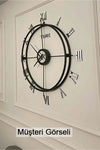 AGA KONSEPT Roma Numerals Scandinavian 80 Cm Black, Special Design Decorative Metal Wall Clock 1