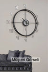 AGA KONSEPT Roma Numerals Scandinavian 80 Cm Black, Special Design Decorative Metal Wall Clock 2