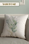 SasoHome Modern Design Green Leaf Patterned 4 Piece Digital Print Cushion Cover 2