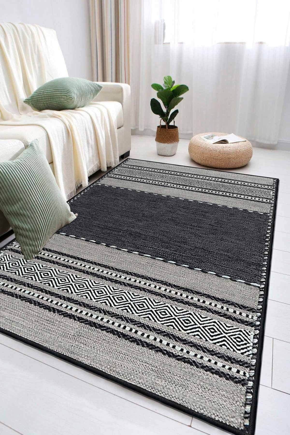 Homefesto Decorative Special Design Woven Base High Quality Machine-Woven Washable Rug 2