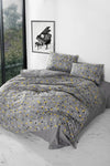 Casa Carina Ranforce Double Fitted Sheet Duvet Cover Set Dama Yellow 3