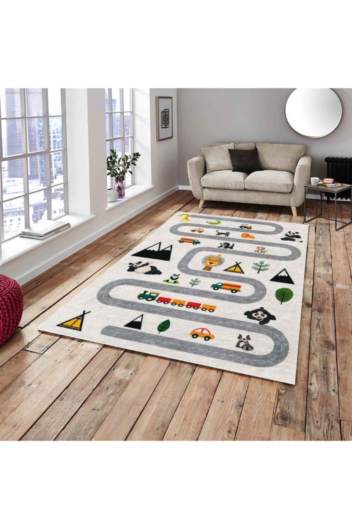 ALLGELSIN Children's Room Elastic Carpet Cover Decorative Carpet Case 2