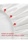 MODELHOME White 100% Cotton Jersey Fitted Sheet (7 Different Sizes) 4