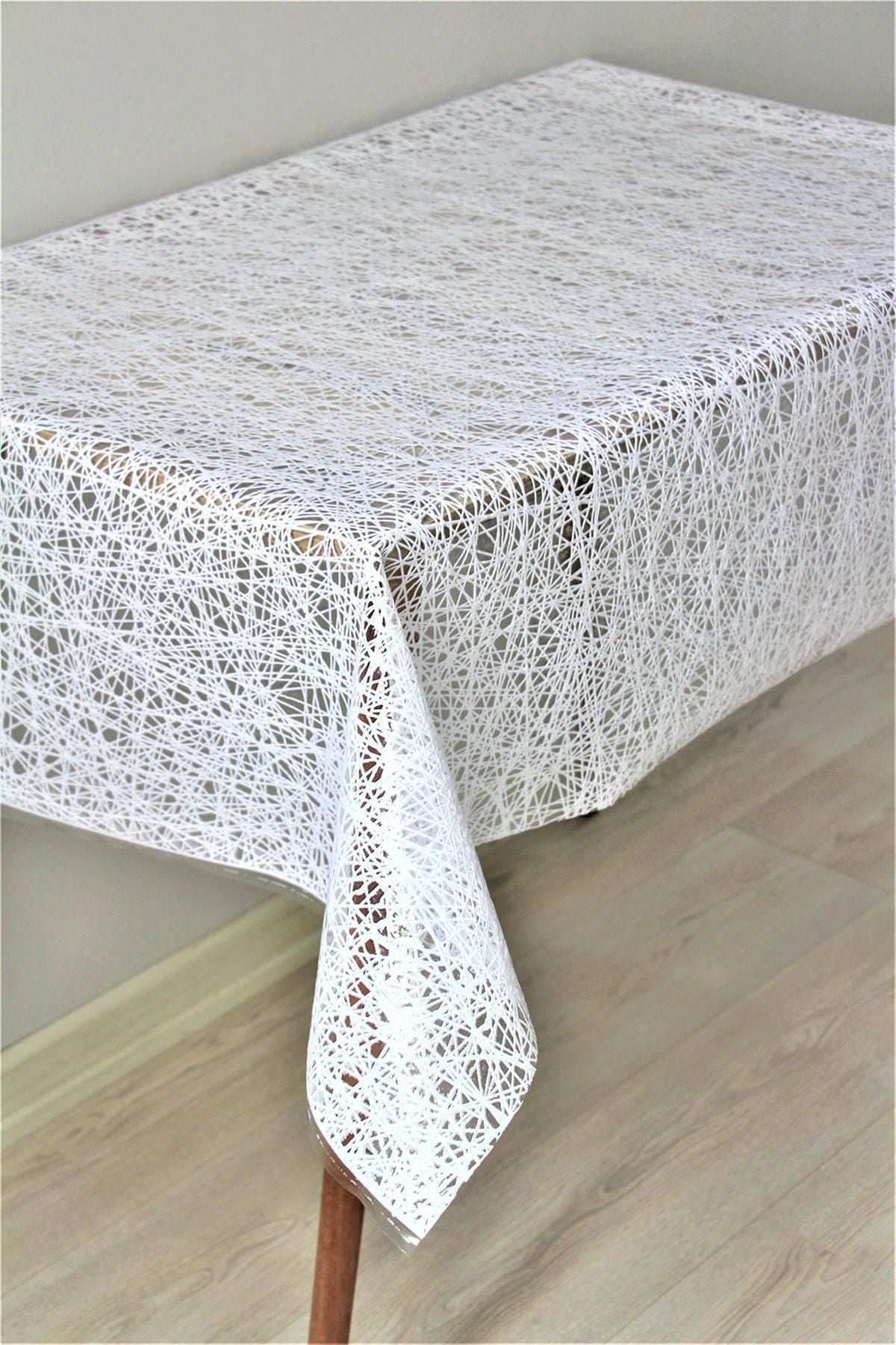 DedeEvTekstil Pvc Transparent Coating Oilcloth Tablecloth - Cross Stitch Pattern - 033d 2