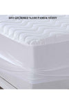 VESSİNOHOME Quilted Fitted White Mattress Protector Single Double Waterproof Non-Sweating Mattress Pad 5