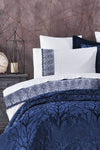 Elart Bridal Package 10 Pieces (Bedspread + Duvet Cover Set + Blanket) Bahar Navy 2