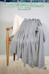 Elart Knitted TV Blanket Sofa Throw Silver 130x170 cm 1