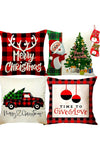 Benlisso Home Noel Themed Christmas 4-Piece Pillow Cushion Cover Set (MERRY CHRISTMAS) 1664 1