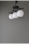 AVİZEVİ Lighting Modern Black White Glass Living Room Kitchen Poyraz 3-Light Chandelier 2