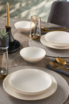 Güral Porselen Camelia 18-Piece 6-Person Bone Dinner Set Matte Gold 1