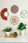 Bubihome Bohemian Wall Set Raffia, Bamboo And Flower Of Life 2