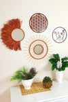 Bubihome Bohemian Wall Set Raffia, Bamboo And Flower Of Life 4