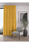 Demor Home Velvet Textured Honeycomb Yellow High-Quality Curtain Single Panel 1