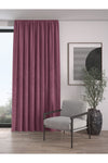 Demor Home Velvet Textured Extra Pleated Lavender Pink High Quality Curtain Single Panel 1