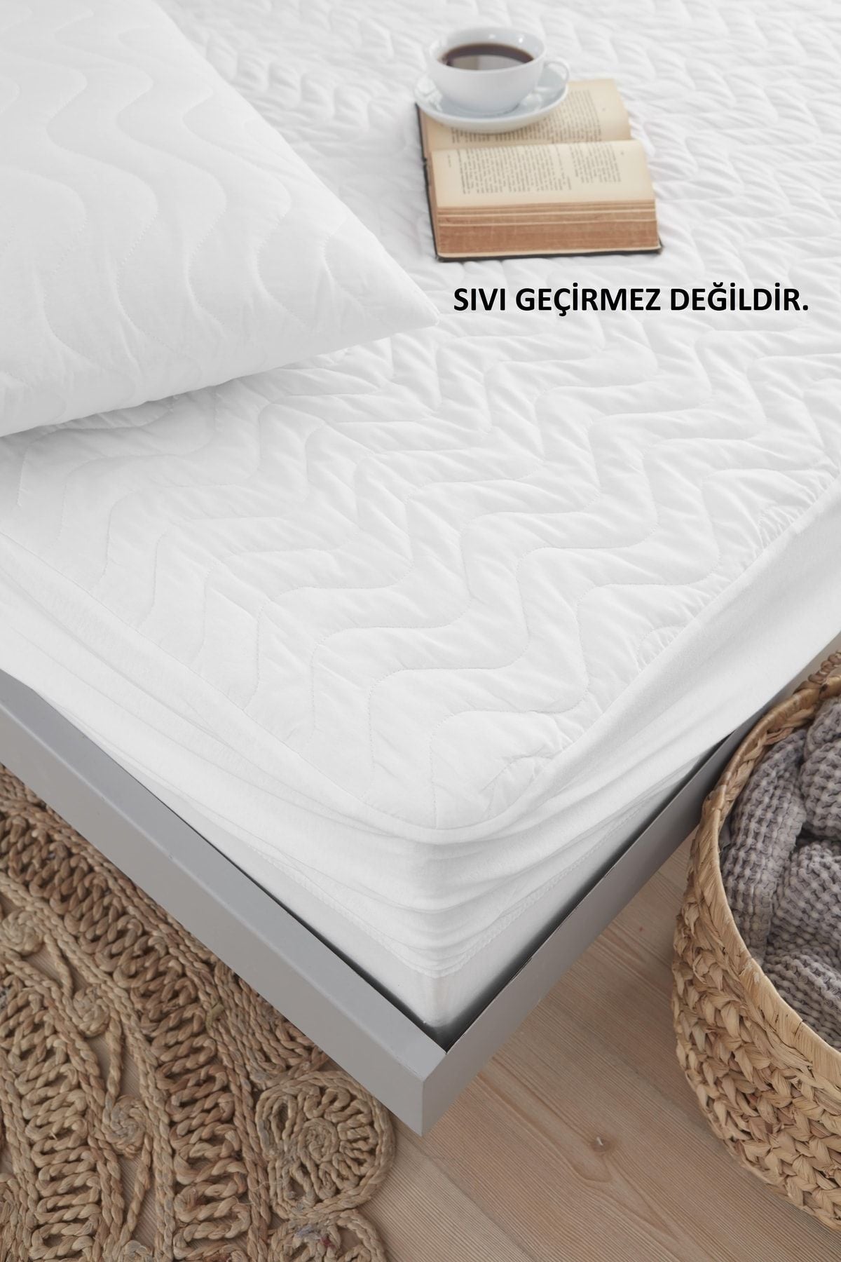 VESSINOHOME Quilted Fitted Mattress Protector Single and Double Cotton Mattress Pad 4