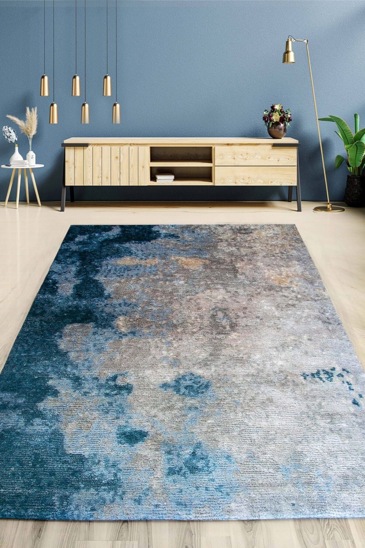 Nur Home Ocean Model 4m2, 5m2, 6m2 Digital Print Kitchen, Living Room Sponge Velvet Elastic Carpet Cover 1