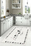 Hülya Home Cat Pattern Digital Printed Decorative Thin Kitchen Rug 1