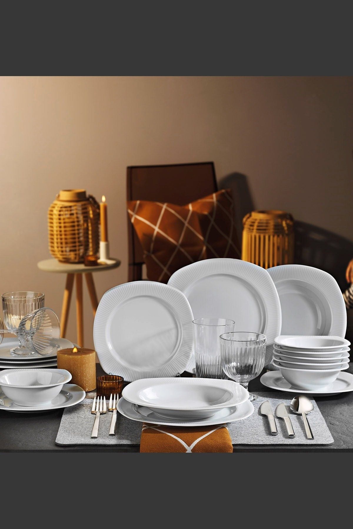 Kütahya Porselen Çisil 24 Piece 6 Person Dinner Set 2