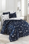 Enlora Home Double Easy Ironing Duvet Cover Set Halley Navy Blue 2