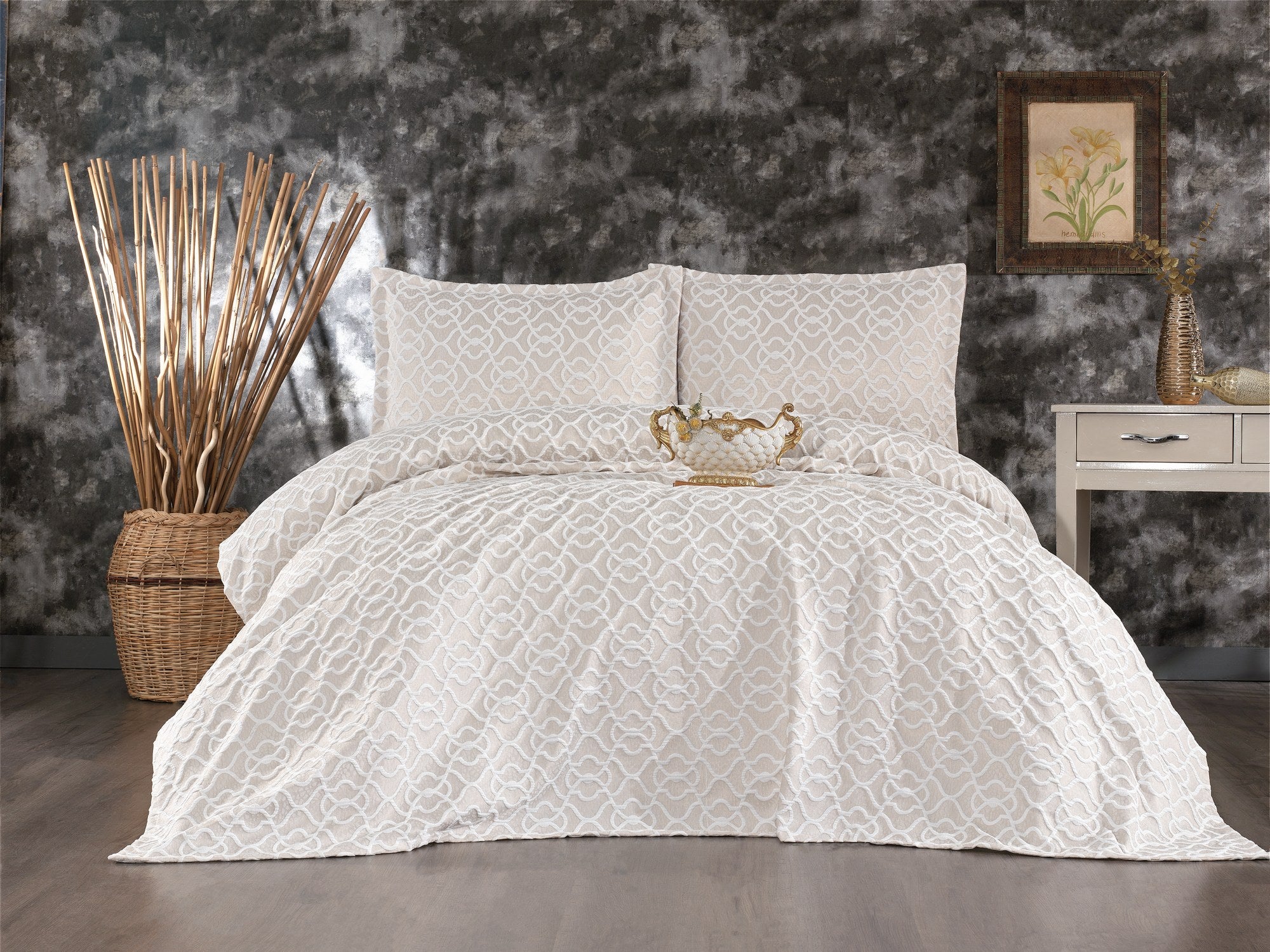 Double Bedspread Set Merlin - Cream Cream 188WTN1811 1