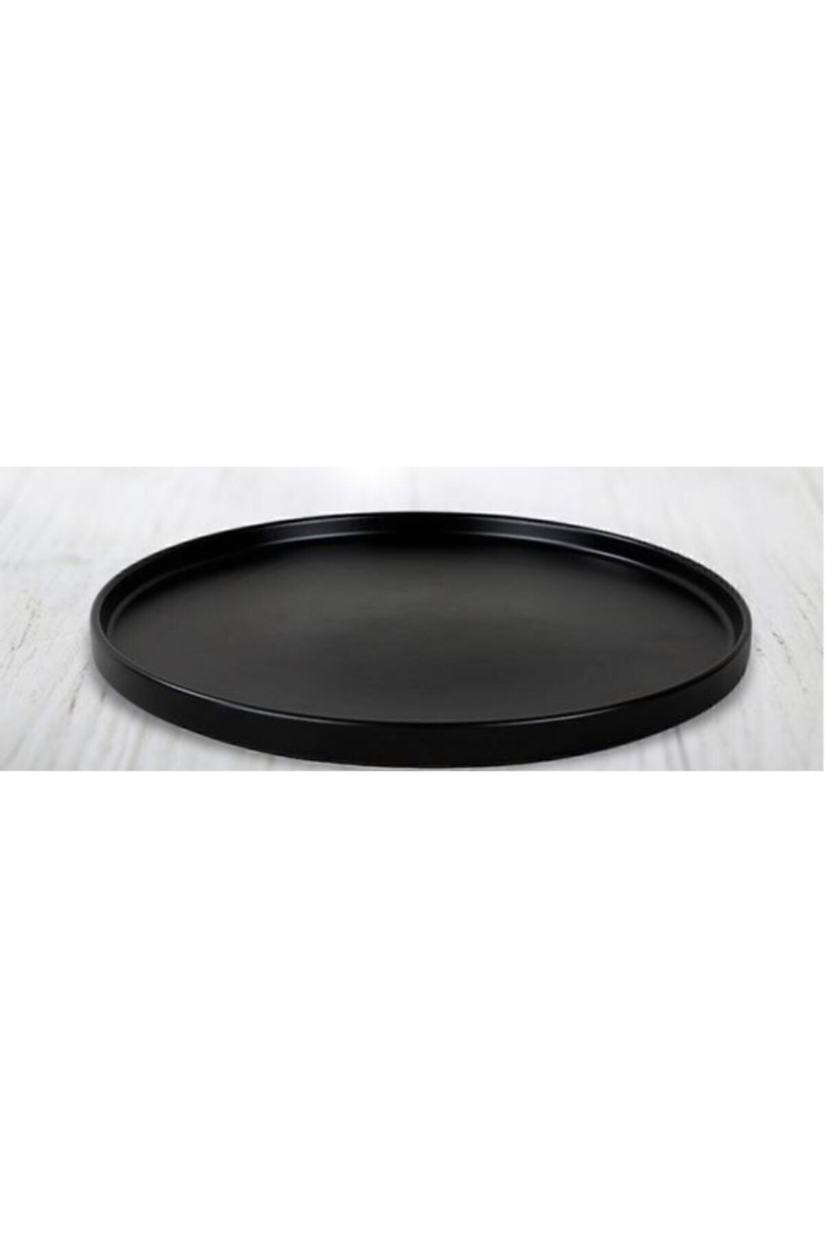 Keramika 27 Cm Stackable Serving Plate Matte Black 1