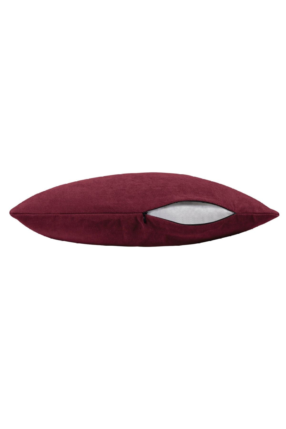 Demor Home Soft Series Şarabi Bordo Pillow Cover 4